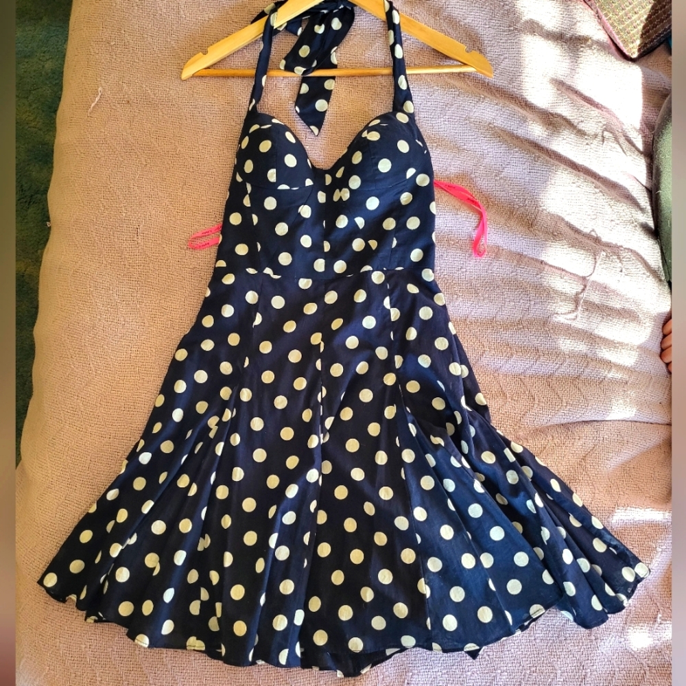 Betsey Johnson Vintage Polka Dot Halter Dress